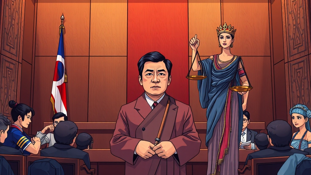 내란죄 관련 법률 및 처벌 (illustration 스타일)