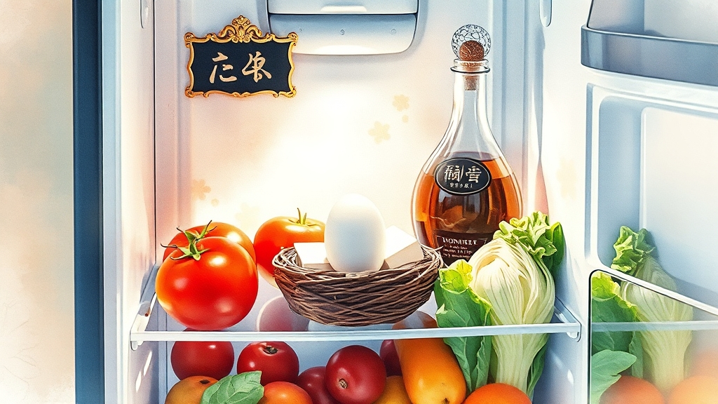 냉장고 속 재료, 건강 & 요리 철학 (watercolor 스타일)