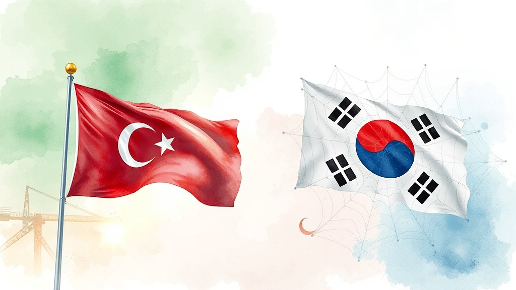 한국 경제 협력, 과제는? (watercolor 스타일)