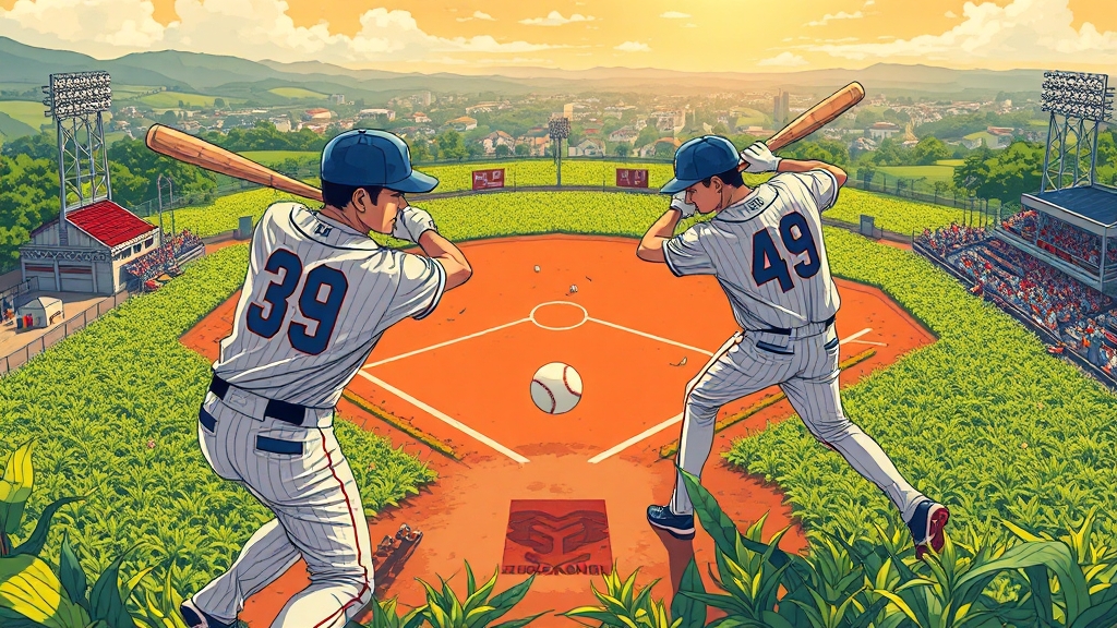 SSG 대 삼성: 최근 경기 분석 (illustration 스타일)