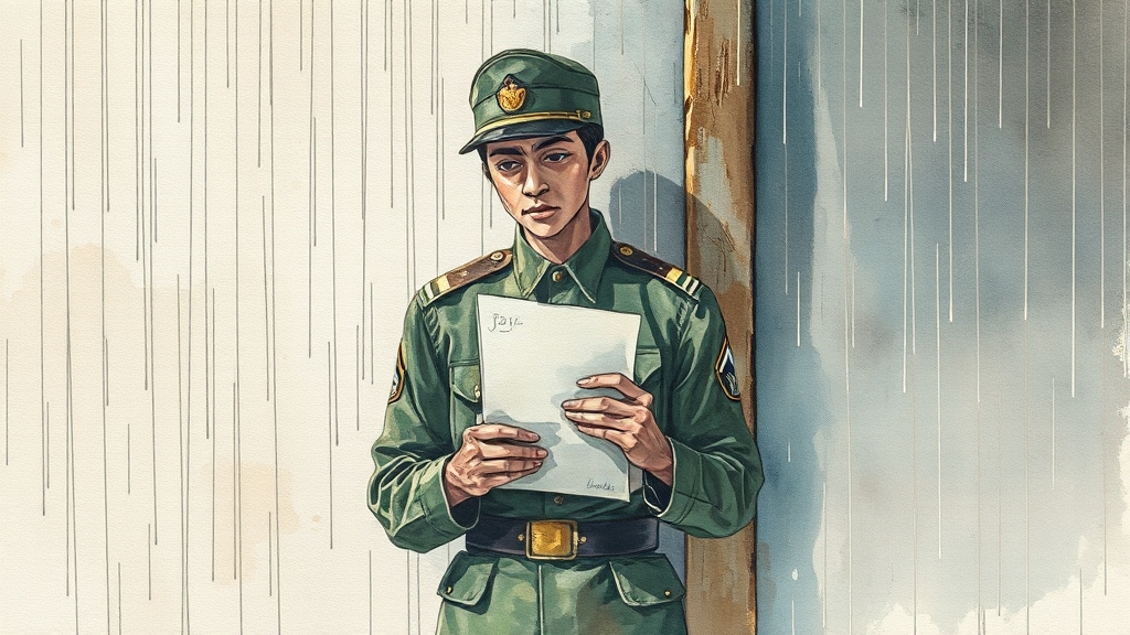 병역 의무 이행 관련 예외 규정 (watercolor 스타일)