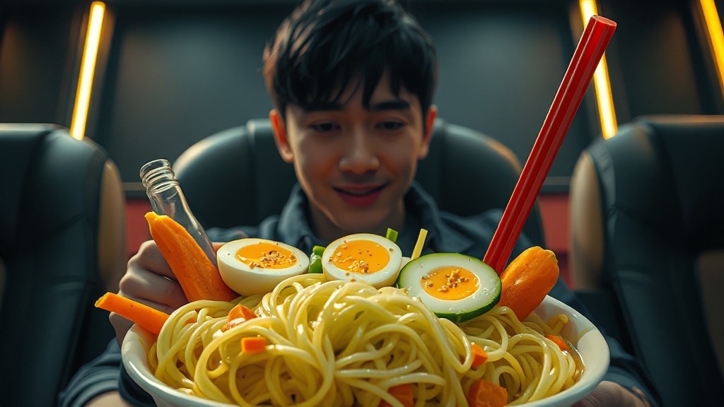 CGV 영화관 내 먹거리 추천 (BIG컵냉면) (realistic 스타일)